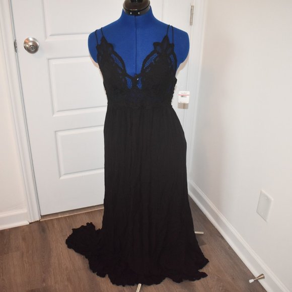 Free People Other - Free People XS Night Gown Black Floor Length
